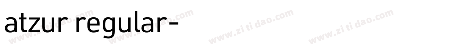 atzur regular字体转换